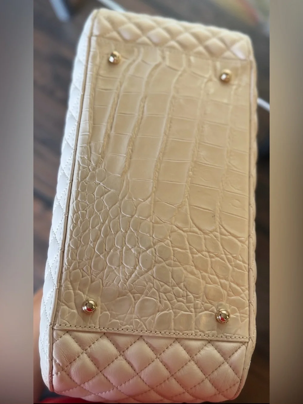 Brahmin Micaela Sea Salt White Kew Genuine Leather Handbag NWT ONE OF A KIND